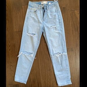 Light wash garage mom jeans